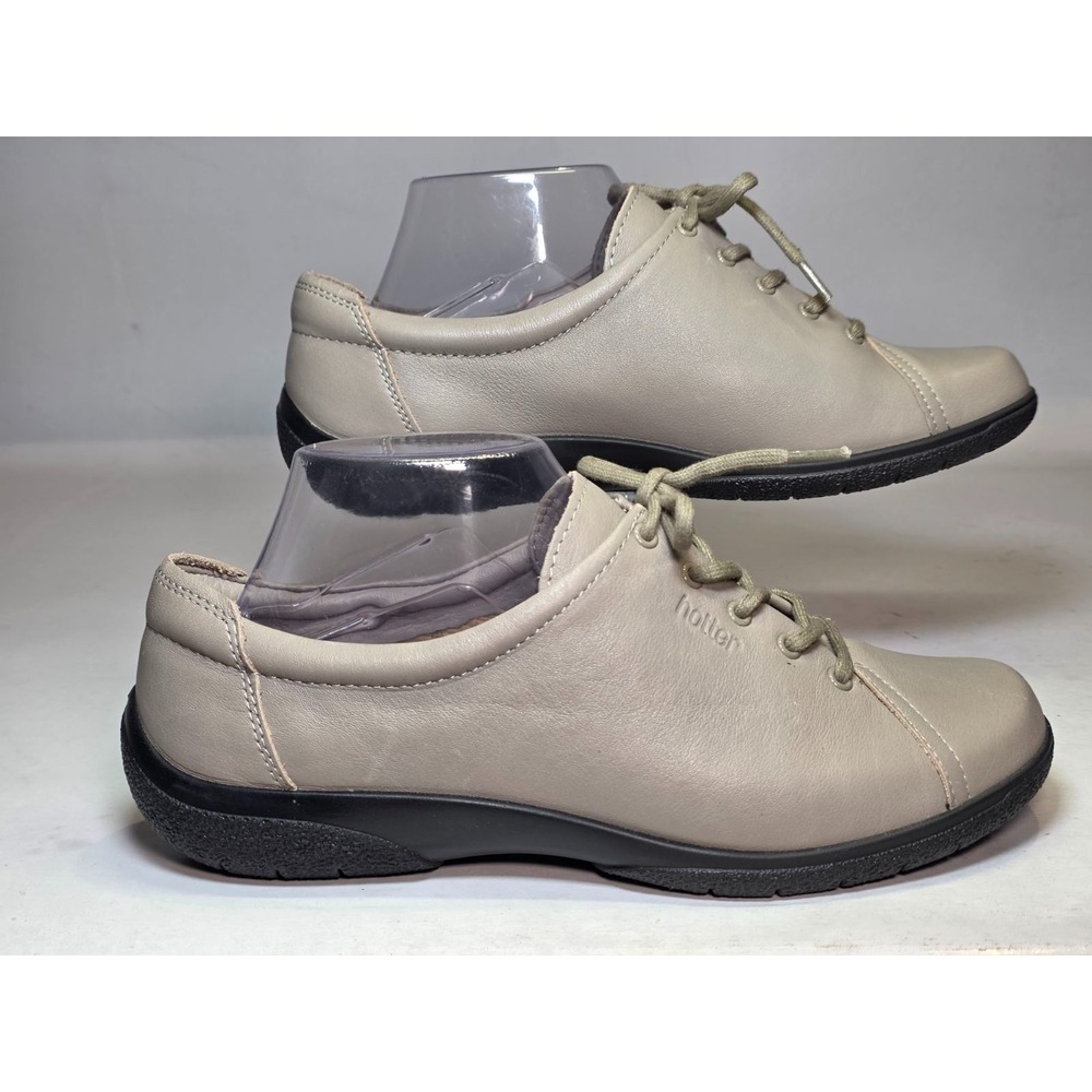 Hotter Dew Women's Classic Shoes Size 9.5 EEE Gray Leather Casual Oxford Comfort